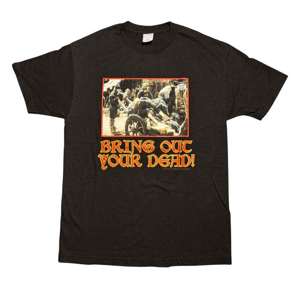 Monty Python Holy Grail Bring Out Your Dead Black Graphic T-Shirt 2000 Large‎